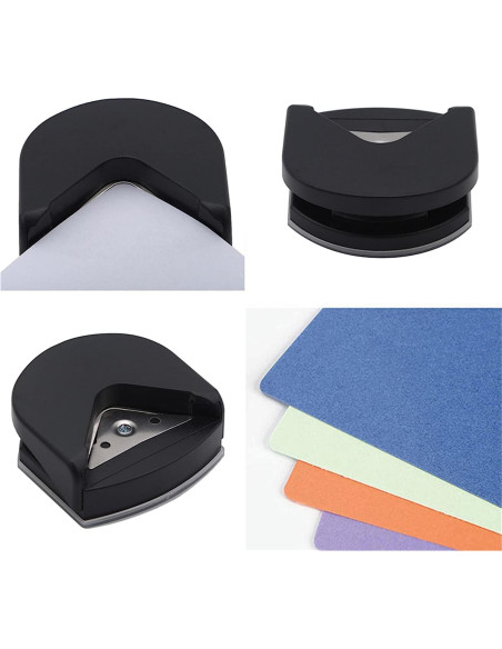 Punch de esquinas redondeadas Seadiquiet 4mm negro para papel
