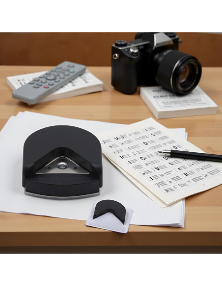 Punch de esquinas redondeadas Seadiquiet 4mm negro para papel