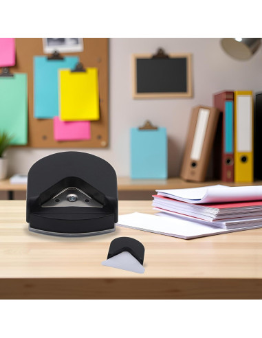 Punch de esquinas redondeadas Seadiquiet 4mm negro para papel