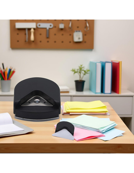 Punch de esquinas redondeadas Seadiquiet 4mm negro para papel