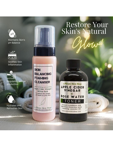 Limpiador Facial Espumoso Nature Skin 240g Vinagre de Manzana