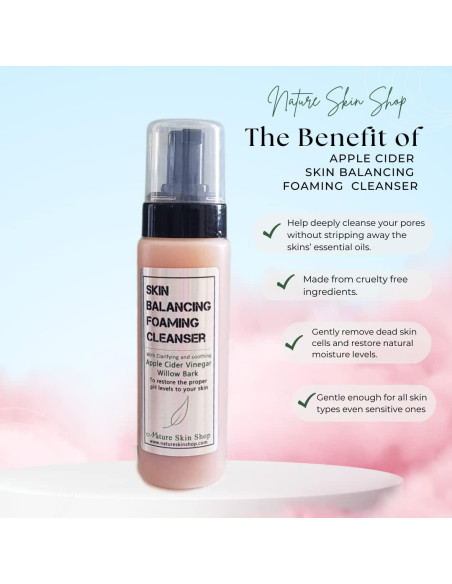 Limpiador Facial Espumoso Nature Skin 240g Vinagre de Manzana