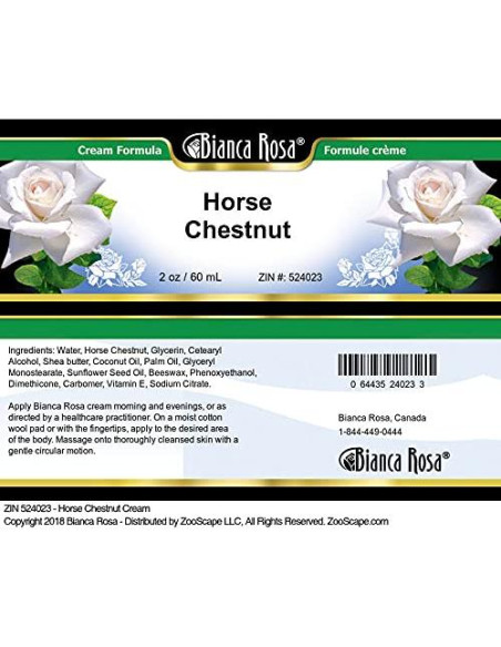 Crema de Castaño de Indias Bianca Rosa 56.7 g Sin Rellenos