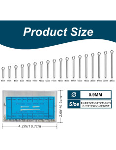 Kit 360 Pasadores de Enlace Acero Inoxidable para Reloj 6-23mm 2