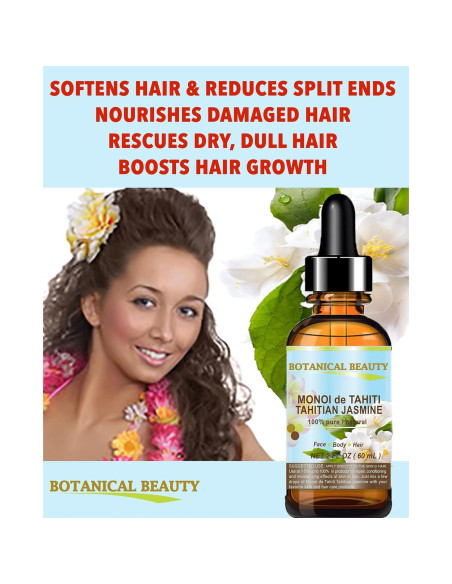 Aceite Monoi de Tahití Jazmín Tahitiano Belleza Botánica 60ml