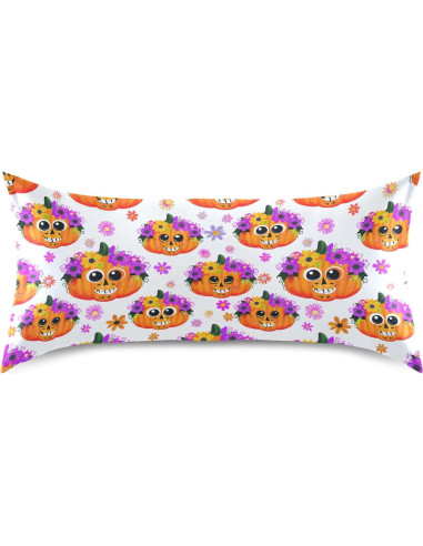 Funda de Almohada de Satén Kigai 20x66 cm Halloween Flores