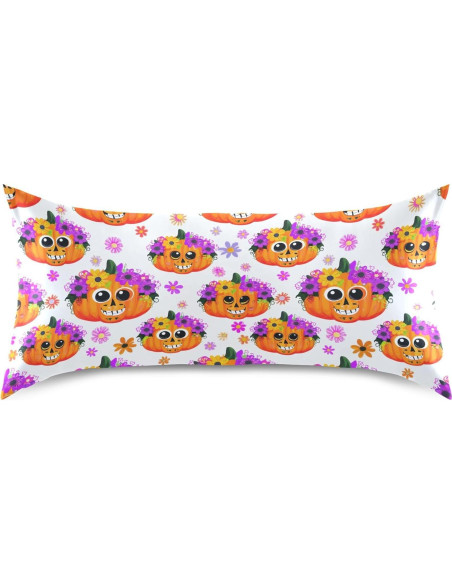 Funda de Almohada de Satén Kigai 20x66 cm Halloween Flores