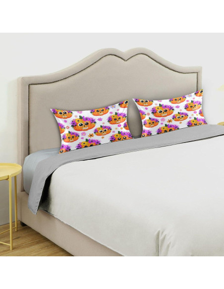 Funda de Almohada de Satén Kigai 20x66 cm Halloween Flores