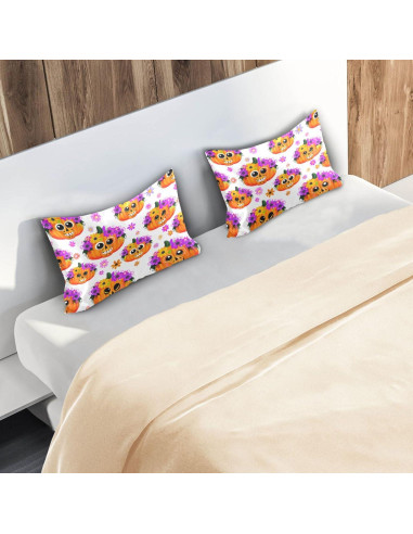 Funda de Almohada de Satén Kigai 20x66 cm Halloween Flores