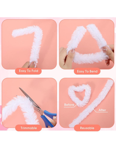 Limpiadores de Tubos Jumbo Hotop 30 Pcs 30mm Blancos Manualidades