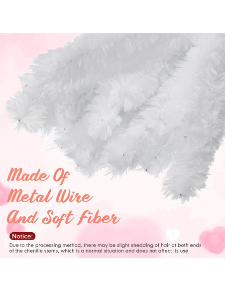 Limpiadores de Tubos Jumbo Hotop 30 Pcs 30mm Blancos Manualidades