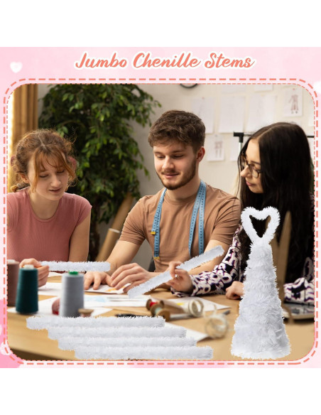 Limpiadores de Tubos Jumbo Hotop 30 Pcs 30mm Blancos Manualidades