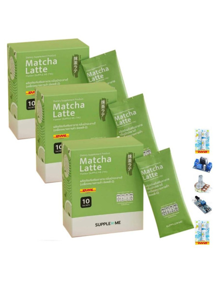 10 Sobres Supple Me Matcha Latte Sin Azúcar 150g Tailandia