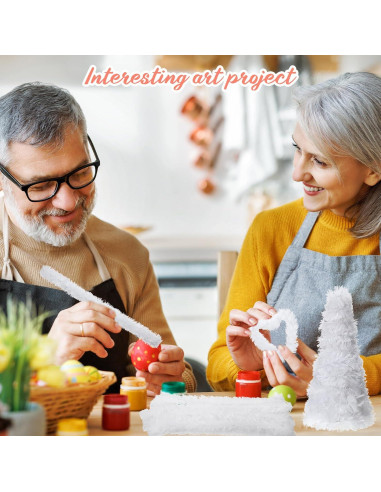 Limpiadores de Tubos Jumbo Hotop 30 Pcs 30mm Blancos Manualidades