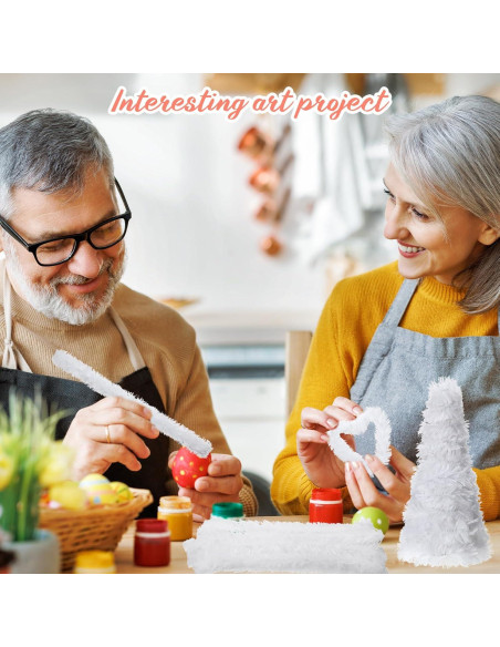 Limpiadores de Tubos Jumbo Hotop 30 Pcs 30mm Blancos Manualidades