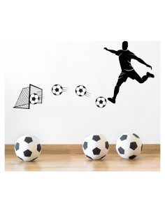 Calcomanía de Pared Fútbol 3D PEUTIER 104x50cm Impermeable