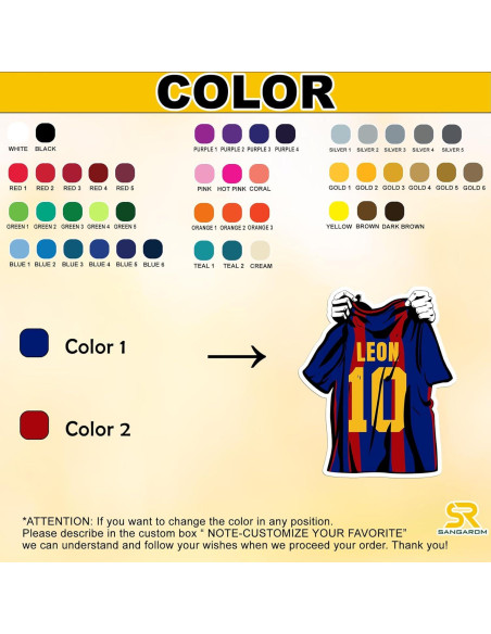 Pegatina Personalizada SANGAROM Vinilo Impermeable 5-15 cm