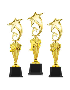 Trofeo de Plástico Foilswirl 1er 2do 3er Lugar 34 cm