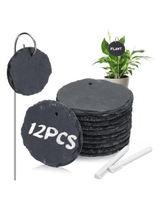 12 Etiquetas de Pizarra para Jardín Colingmill Ovaladas