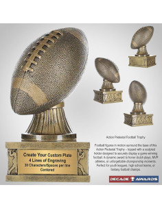 Trofeo de Fútbol Dorado Decade 17.78 cm Personalizado 2