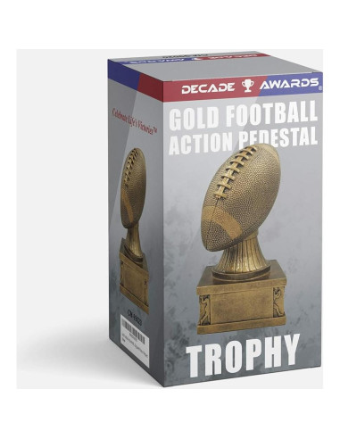 Trofeo de Fútbol Dorado Decade 17.78 cm Personalizado