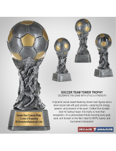 Trofeo de Fútbol Personalizado Decade Awards 22.86 cm 2