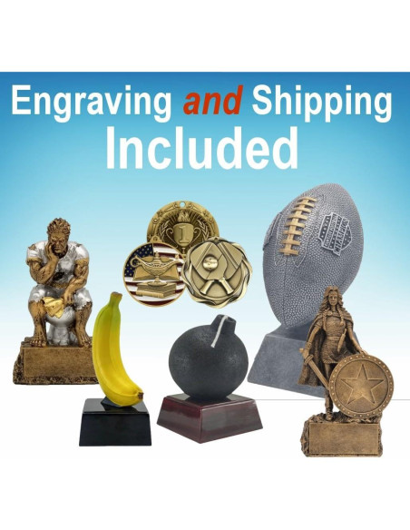 Trofeo de Fútbol Dorado Decade 17.78 cm Personalizado