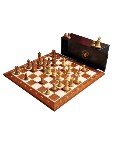 Juego de Ajedrez Grandmaster Staunton con Tablero y Caja