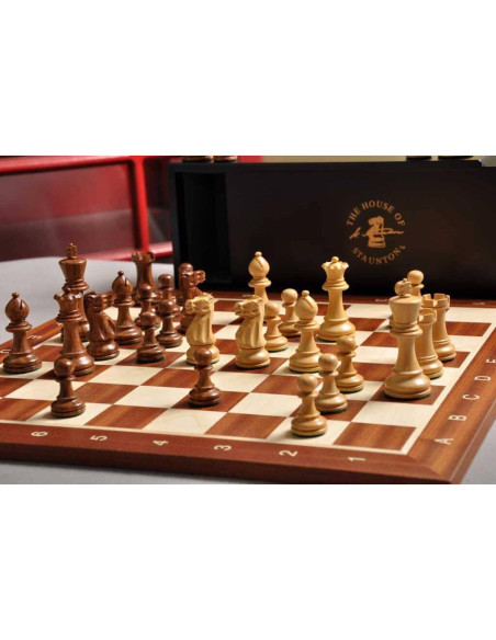 Juego de Ajedrez Grandmaster Staunton con Tablero y Caja