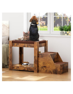 Perchera de Ventana para Perros SogesPet Marrón Rústico 120x50x65cm