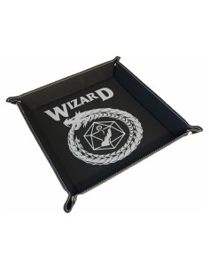 Bandeja de Dados Plegable PrecisionNC Engraving - Cuero Sintético Negro