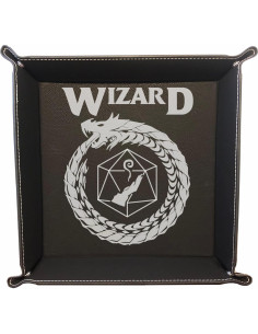 Bandeja de Dados Plegable PrecisionNC Engraving - Cuero Sintético Negro 2