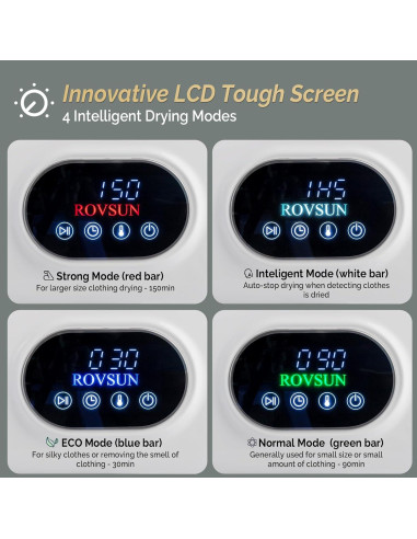 Secadora de Ropa Portátil ROVSUN 1.5 Pies Cúbicos 850W
