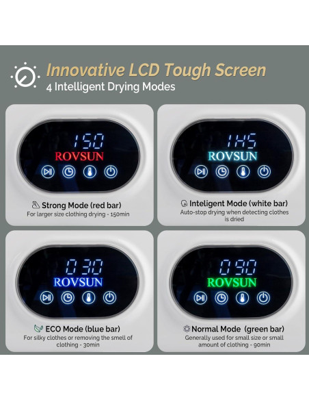 Secadora de Ropa Portátil ROVSUN 1.5 Pies Cúbicos 850W