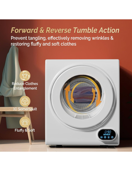 Secadora de Ropa Portátil ROVSUN 1.5 Pies Cúbicos 850W