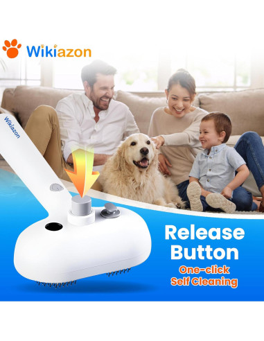 Cepillo de Vapor para Mascotas Wikiazon - Eliminación de Pelo 4 en 1