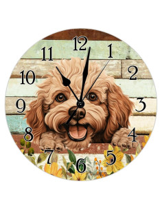 Reloj de Pared de Madera Swavecat 30.48cm Poodle Juguete