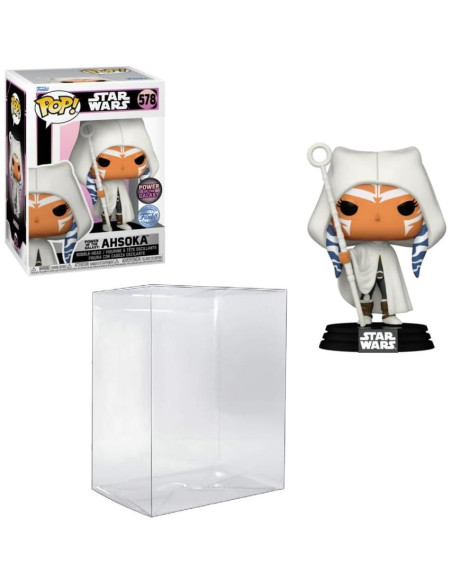 Figura Pop Ahsoka Poder de la Galaxia Funko 578 con Protector