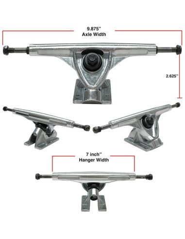 Conjunto Ruedas 71mm y Camiones Aluminio Yocaher 7"
