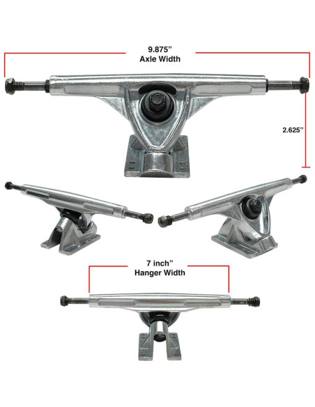 Conjunto Ruedas 71mm y Camiones Aluminio Yocaher 7"