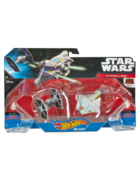 Hot Wheels Star Wars Ghost y Tie Fighter - Paquete 2 Naves