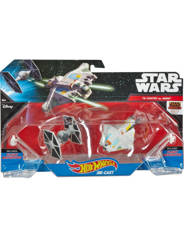 Hot Wheels Star Wars Ghost y Tie Fighter - Paquete 2 Naves