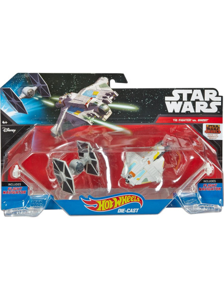 Hot Wheels Star Wars Ghost y Tie Fighter - Paquete 2 Naves
