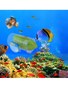 Túnel de Tubo para Peces Betta NANEEZOO con Ventosa 7.8cm 2