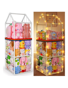 Organizador de Juguetes de Peluche Castillo Unicornio 3 Niveles