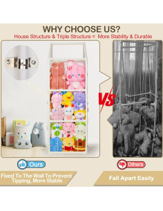 Organizador de Juguetes de Peluche Castillo Unicornio 3 Niveles 2