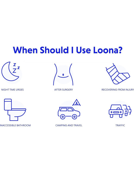 Orinal Femenino Loona Azul - Diseño Silencioso y Sin Salpicaduras Orinal Femenino Loona Azul - Diseño Silencioso y Sin Salpicaduras