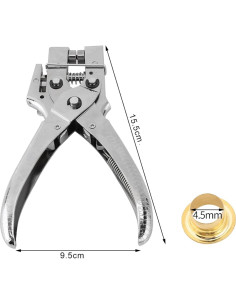Alicates de Punch Walfront para Remaches + 100 Ojales 4.5mm 2