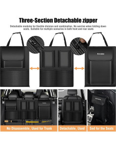 Organizador de Maletero Desmontable Drsvabze 3 Zonas Impermeable 2