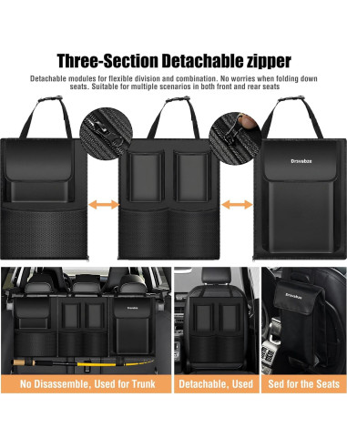 Organizador de Maletero Desmontable Drsvabze 3 Zonas Impermeable